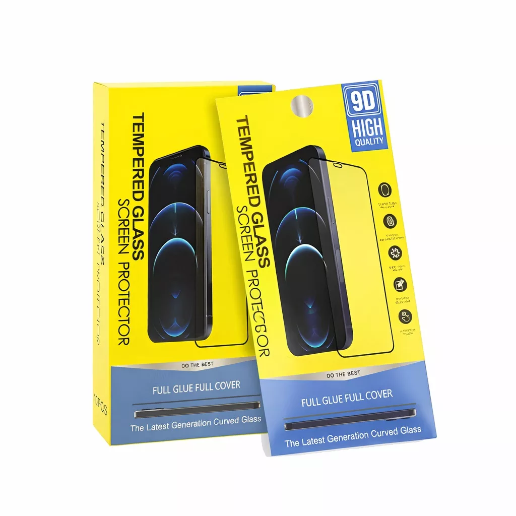Caja Cerrada Por 10 Vidrio Templado 9d Apple Iphone 11 Full Glue Negro