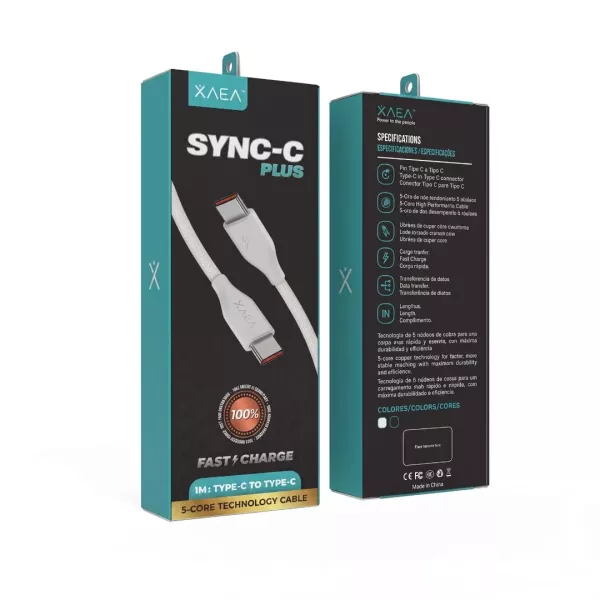 Cable De Datos Tipo C A Tipo C Sync-C Plus Modx-008S Blanco