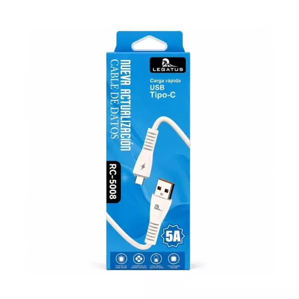 Cable De Datos Usb A Tipo C 1m 5a Rc-5008 WQ
