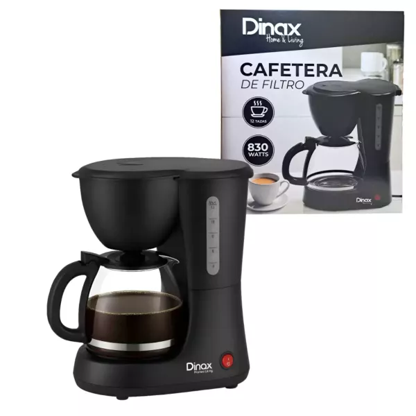 Cafetera De Filtro 12 Tazas 830W Dinax