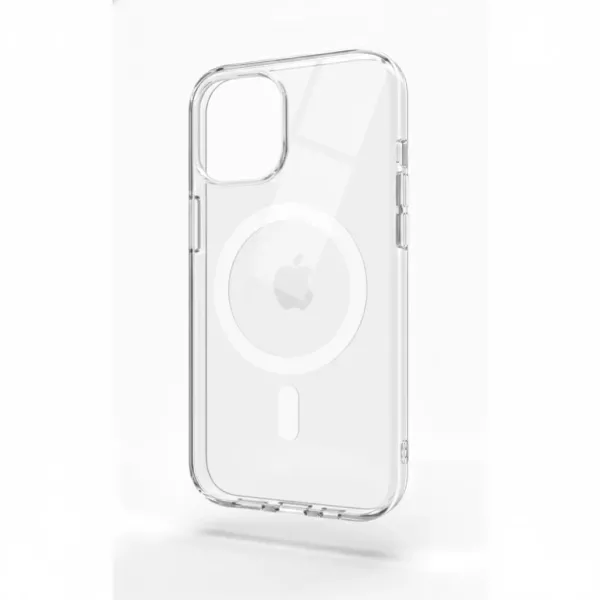 Funda Electro Magsafe Border Color Transparente iPhone 15 Blanco