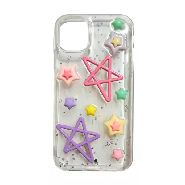 Funda Charms Samsung A12 Estrellas de Colores