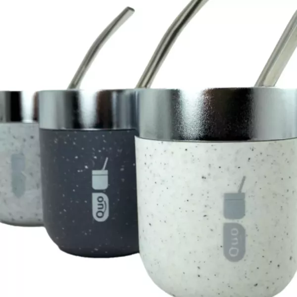 Mate Con Aro Cromado - Línea Stone Quo