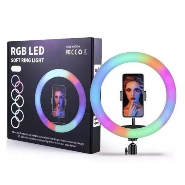 Aro De Luz Led Rgb 30 Cm Con Trípode MJ33