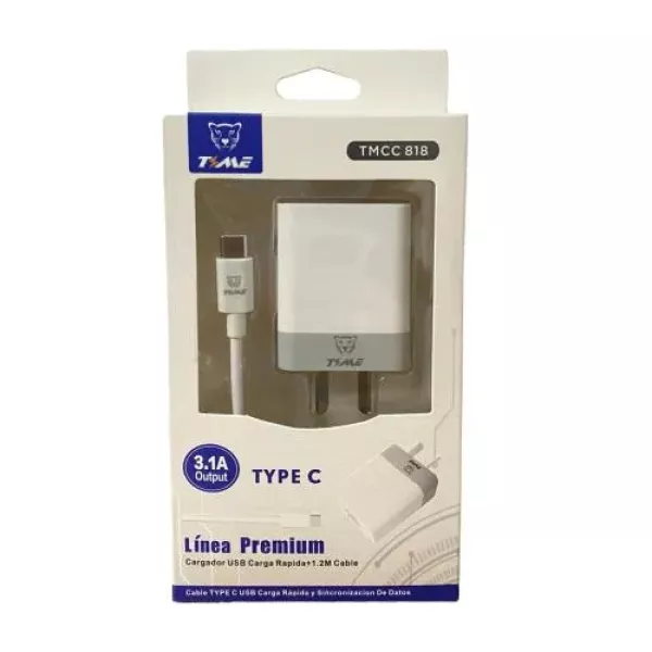 Cargador De Pared Tipo C 3.1A Tmcc818 Time