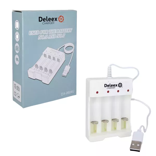 Cargador De Pilas AA/AAA 1.2V Deleex DX-0604U