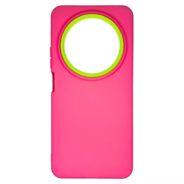 Funda Bumper Samsung A12 Fucsia Con Verde