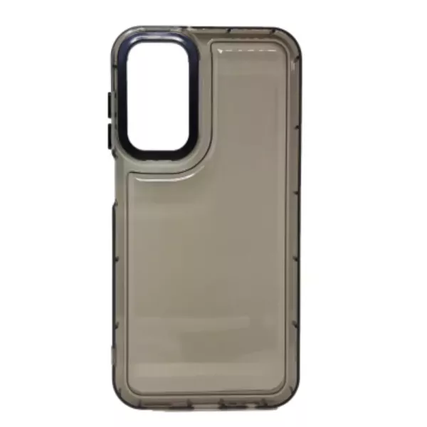 Funda Transparente Con Color Samsung A04e Negro