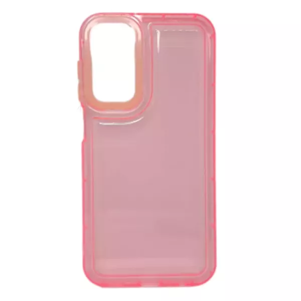 Funda Transparente Con Color Samsung A04e Rosa