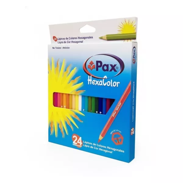 Lápices De Colores x24 Hexacolor - Pax