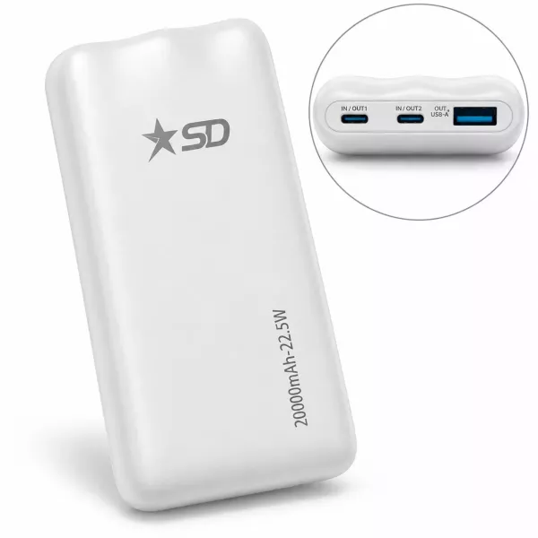 Power Bank Sd Blanco 20.000mah Wp036 WQ