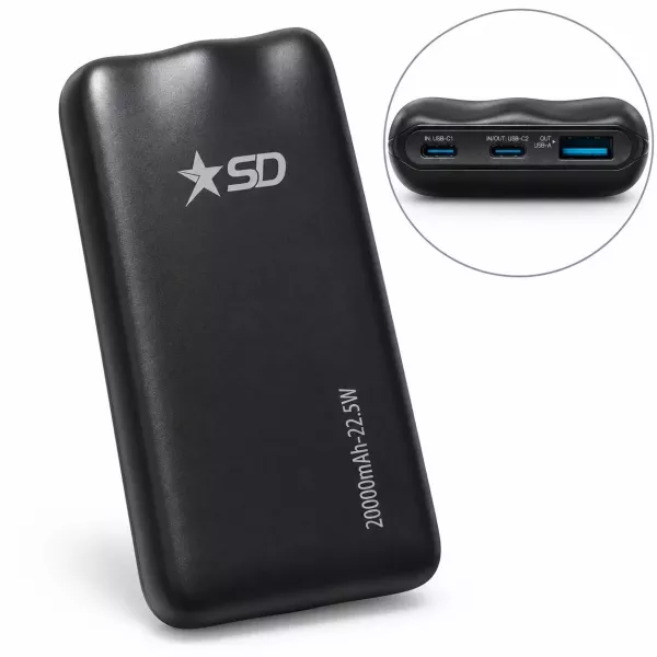Power Bank Sd Negro 20.000mah Wp036 WQ