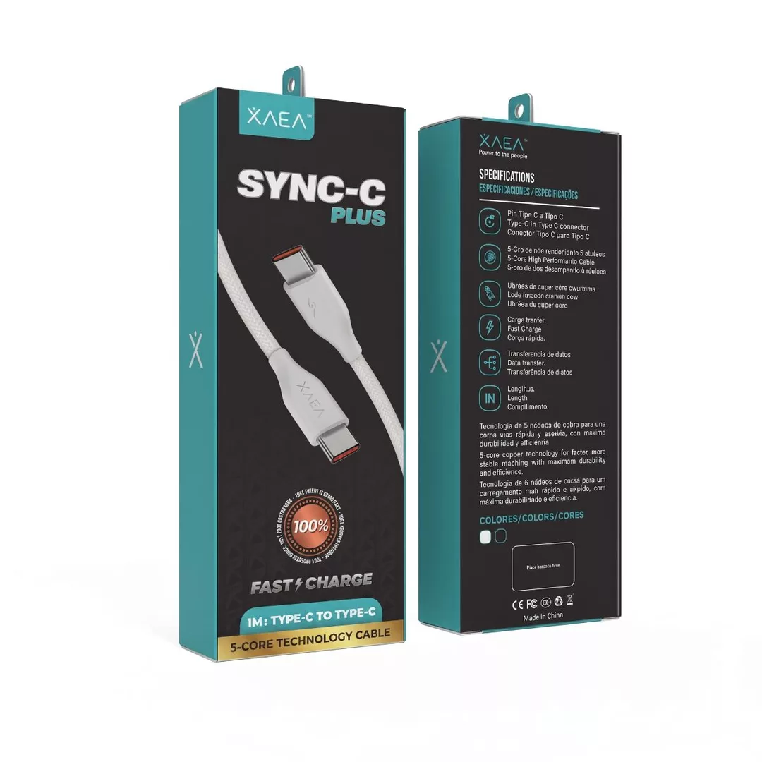 Cable De Datos Tipo C A Tipo C Sync-C Plus Modx-008S Blanco