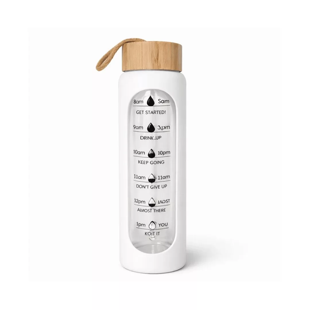 Botella Vidrio Motivacional 1l Js-7053 WR