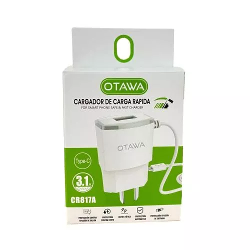 Cargador de Pared Tipo C 3.1A CR817A Otawa