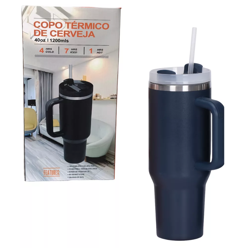 Vaso Termico Tipo Quencher 1200 Ml Liso - CU-1200