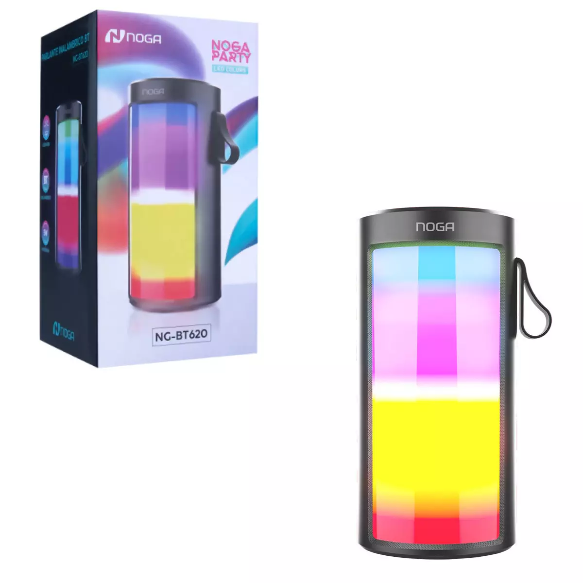 Parlante Bluetooth Con Led Rgb NG-BT620 Noga