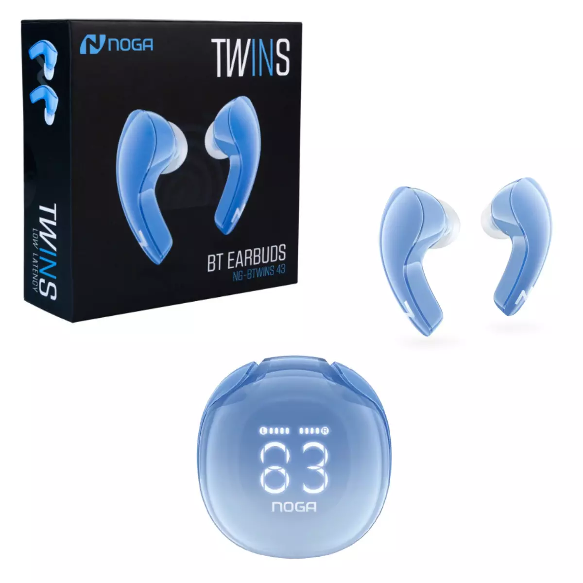 Auricular In Ear Bluetooth NG-BTWINS 43 Noga