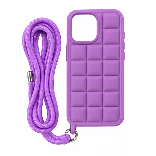 Funda Puffer Chocolate Con Correa Iphone 14 Pro Max