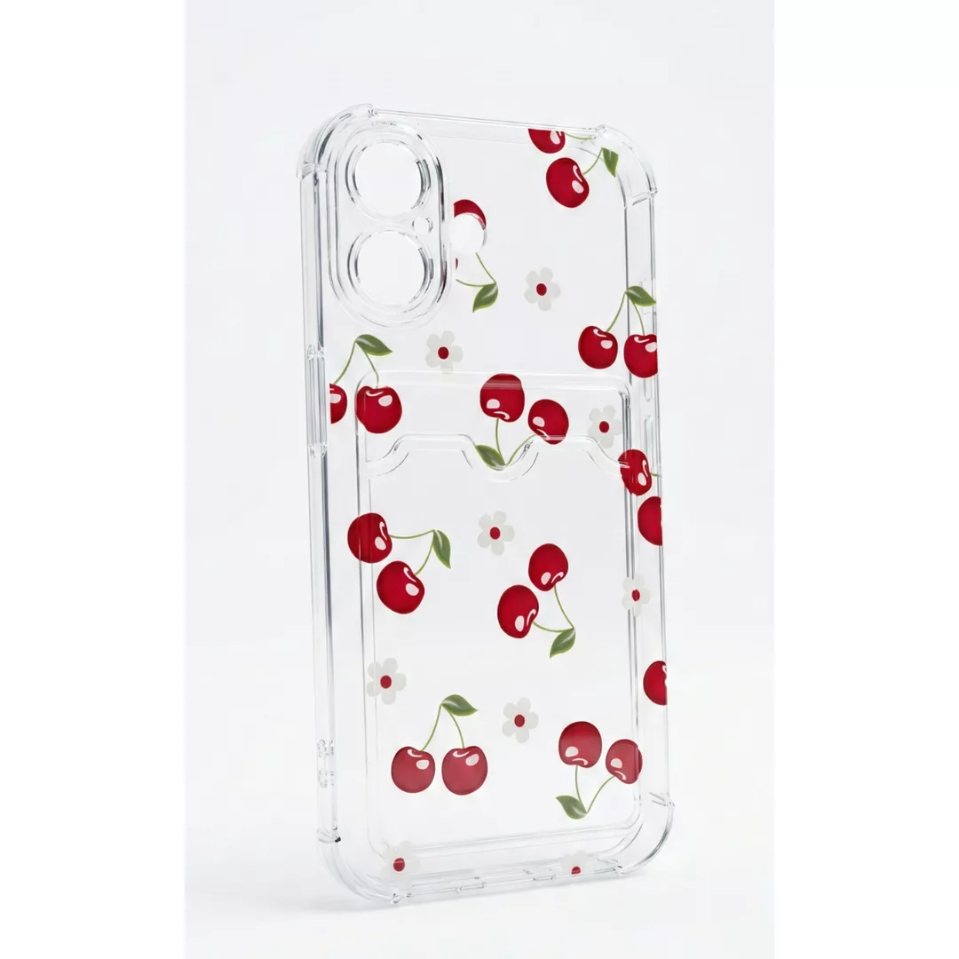 Funda Antishock Tarjetero iPhone 16e Cerezas