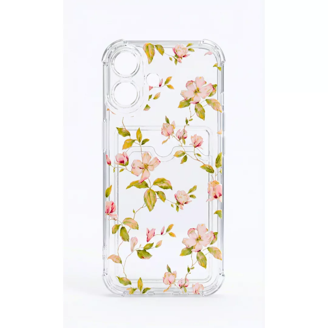 Funda Antishock Tarjetero iPhone 16e Flores