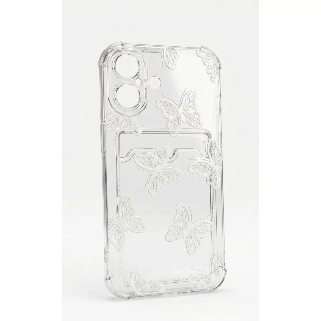 Funda Antishock Tarjetero iPhone 16e Mariposas