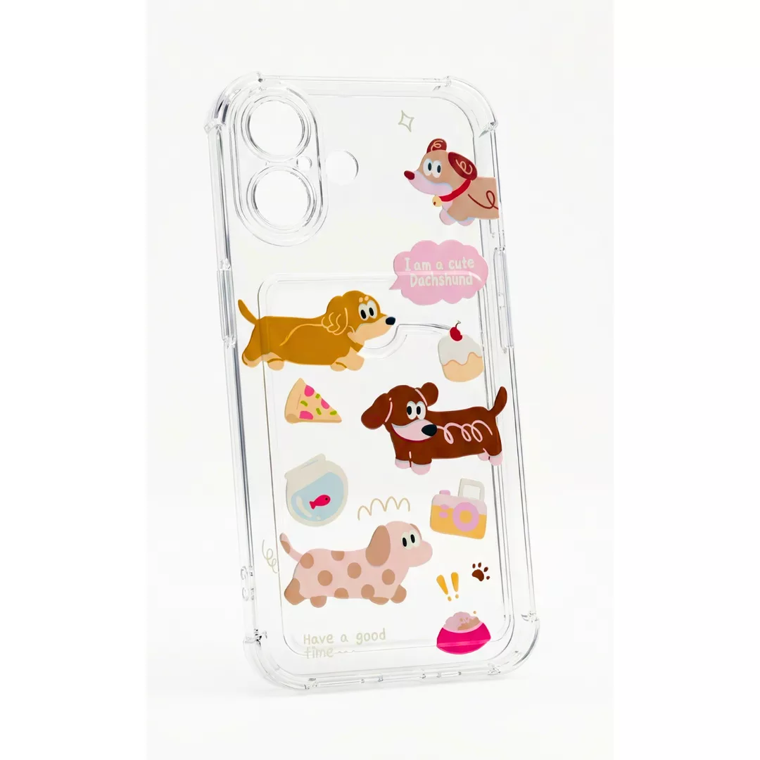 Funda Antishock Tarjetero iPhone 17 Perritos