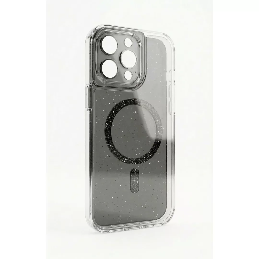 Funda Electro Magsafe Glitter Reforzada iPhone 16e Negro