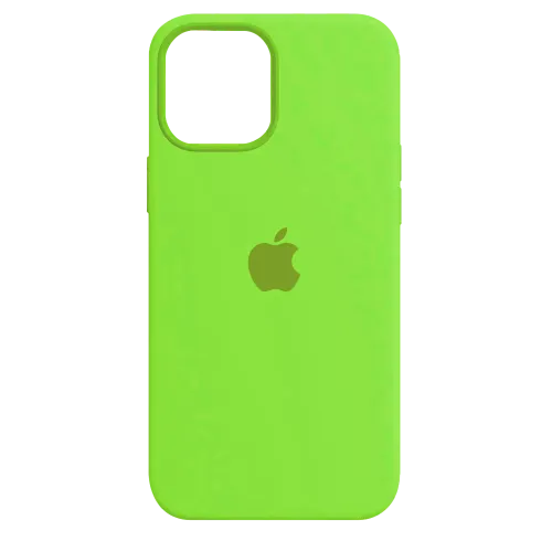 Funda Silicone Case Iphone 12 Verde Manzana