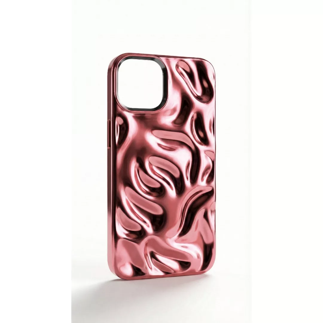 Funda Silicona Wave Cromado iPhone 16 Pro Max Rosa