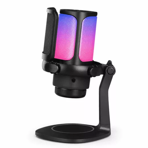 Micrófono Condensador RGB C/Base Y Cable RT-14 WQ