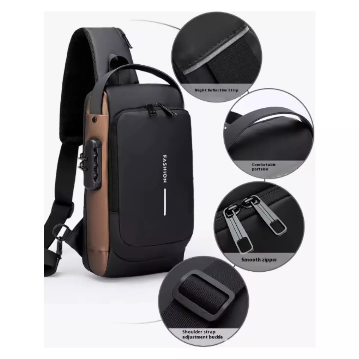 Bolso Bandolera Antirrobos Fashion P-206KA
