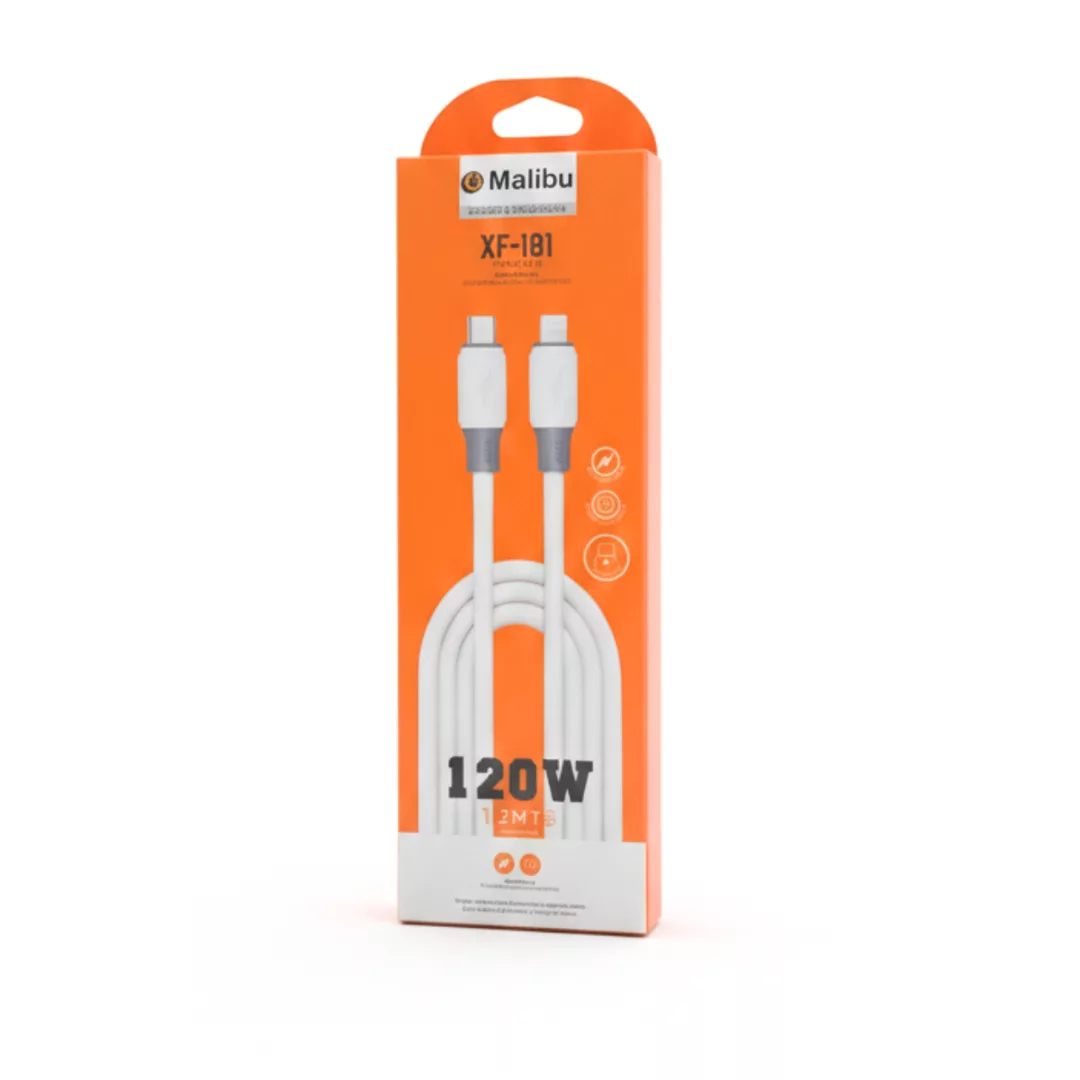 Cable De Datos Tipo C a Lightning 120W XF-181 Malibu
