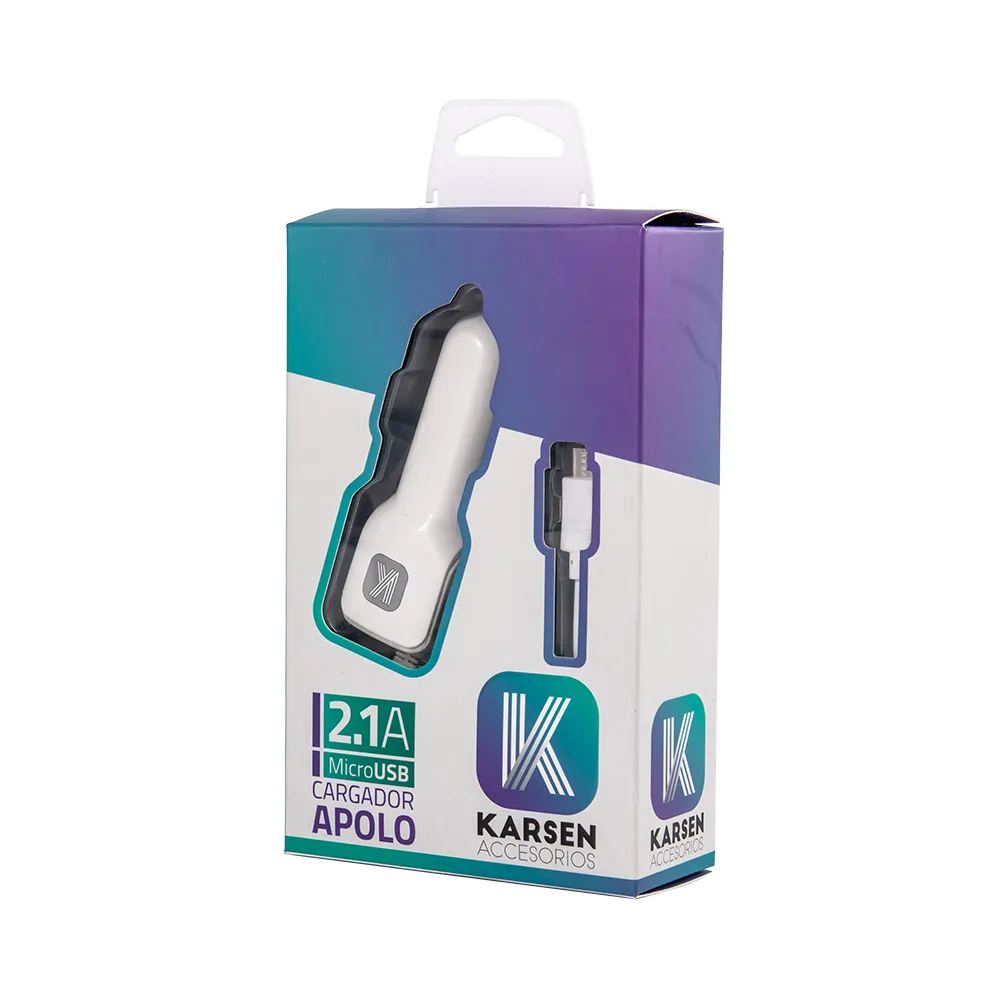 Cargador Auto Micro Usb 2.1a Apolo Karsen