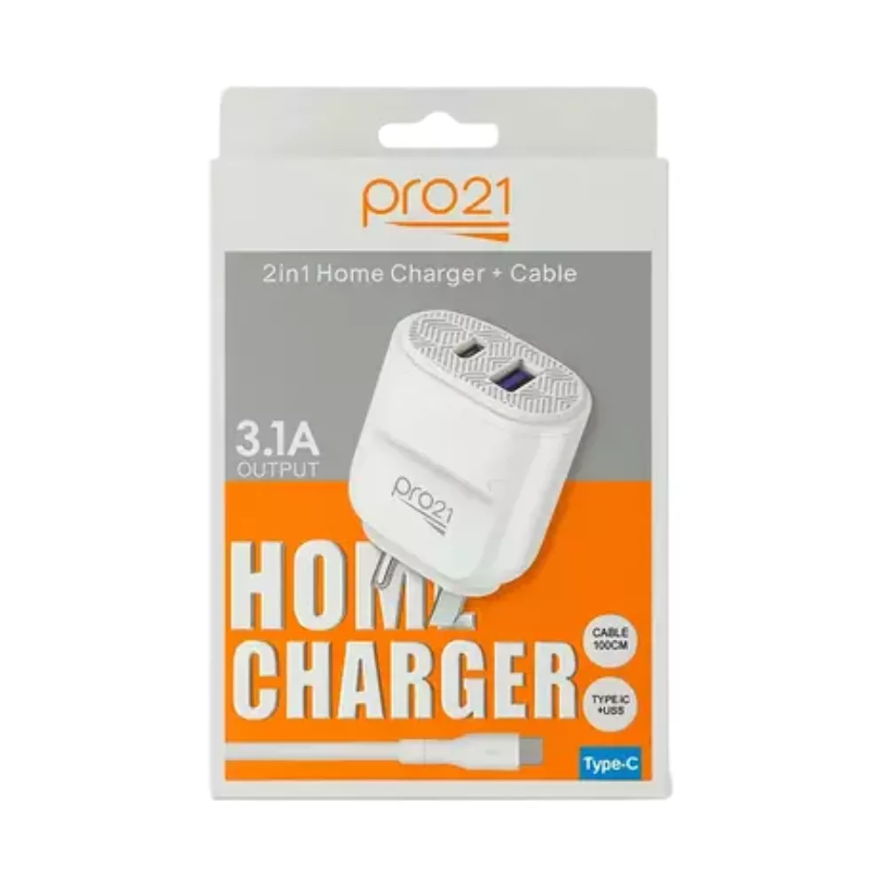 Cargador De Pared Tipo C 3.1A Pro21