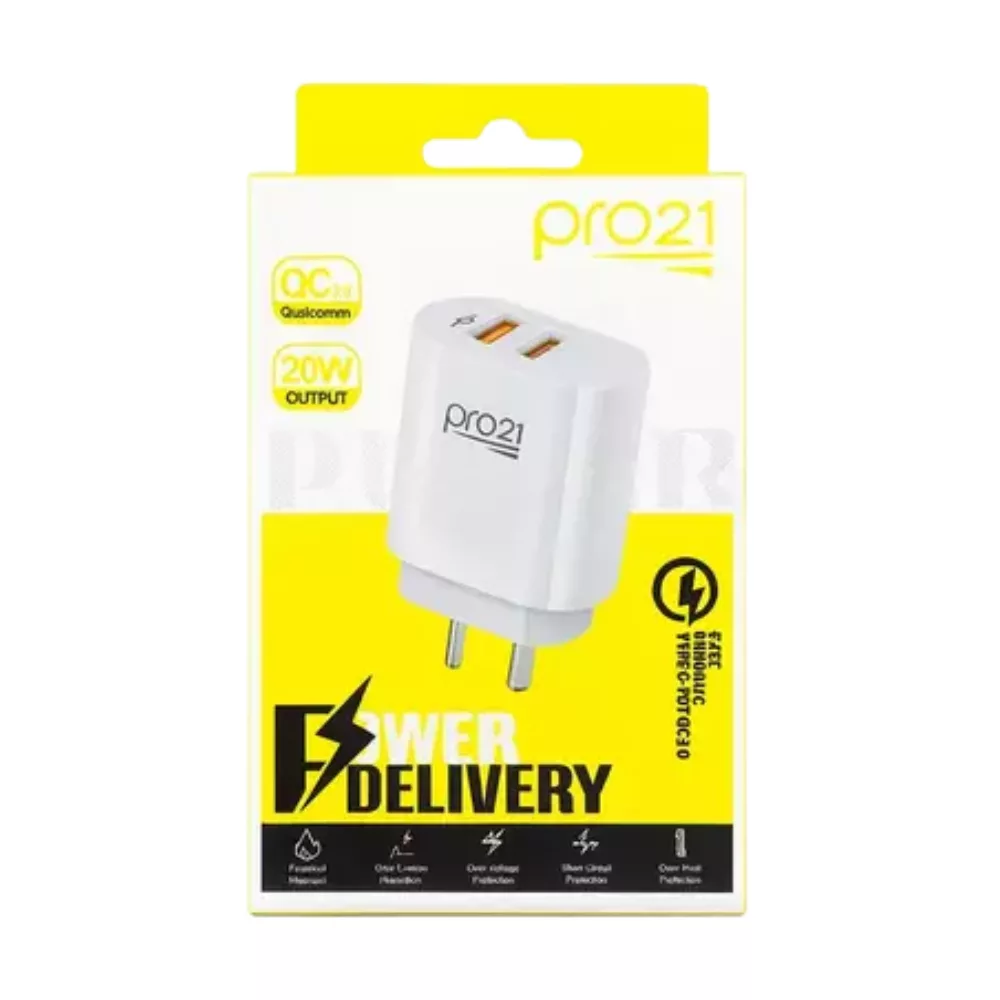Cargador De Pared Adapt. 20w Power Delivery Pro21