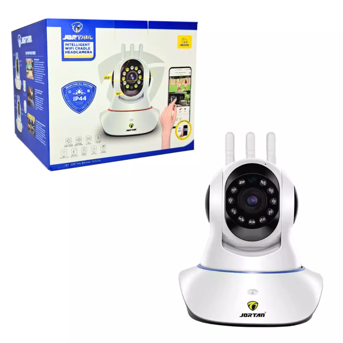Cámara De Seguridad WIFI Tres Antenas Jortan