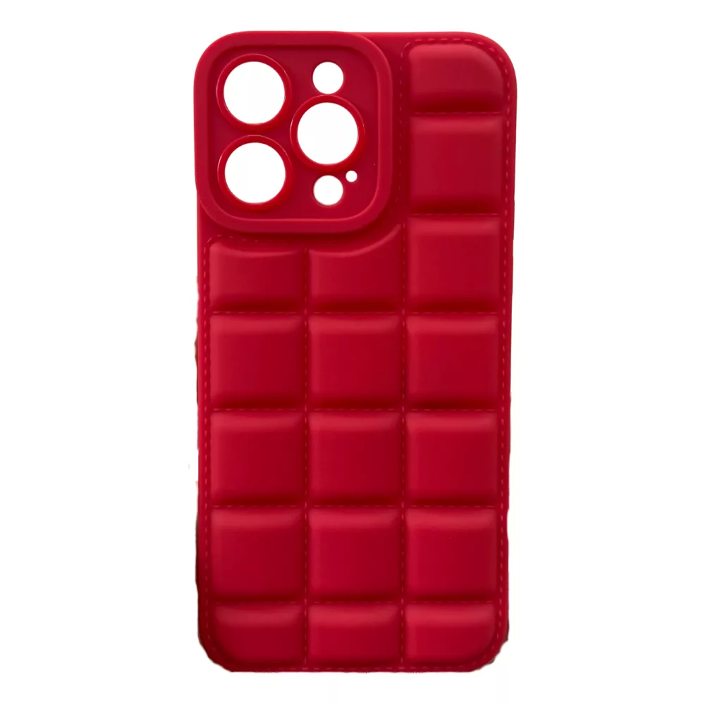 Funda Silicona Chocolate iPhone 14 Pro Max Rojo
