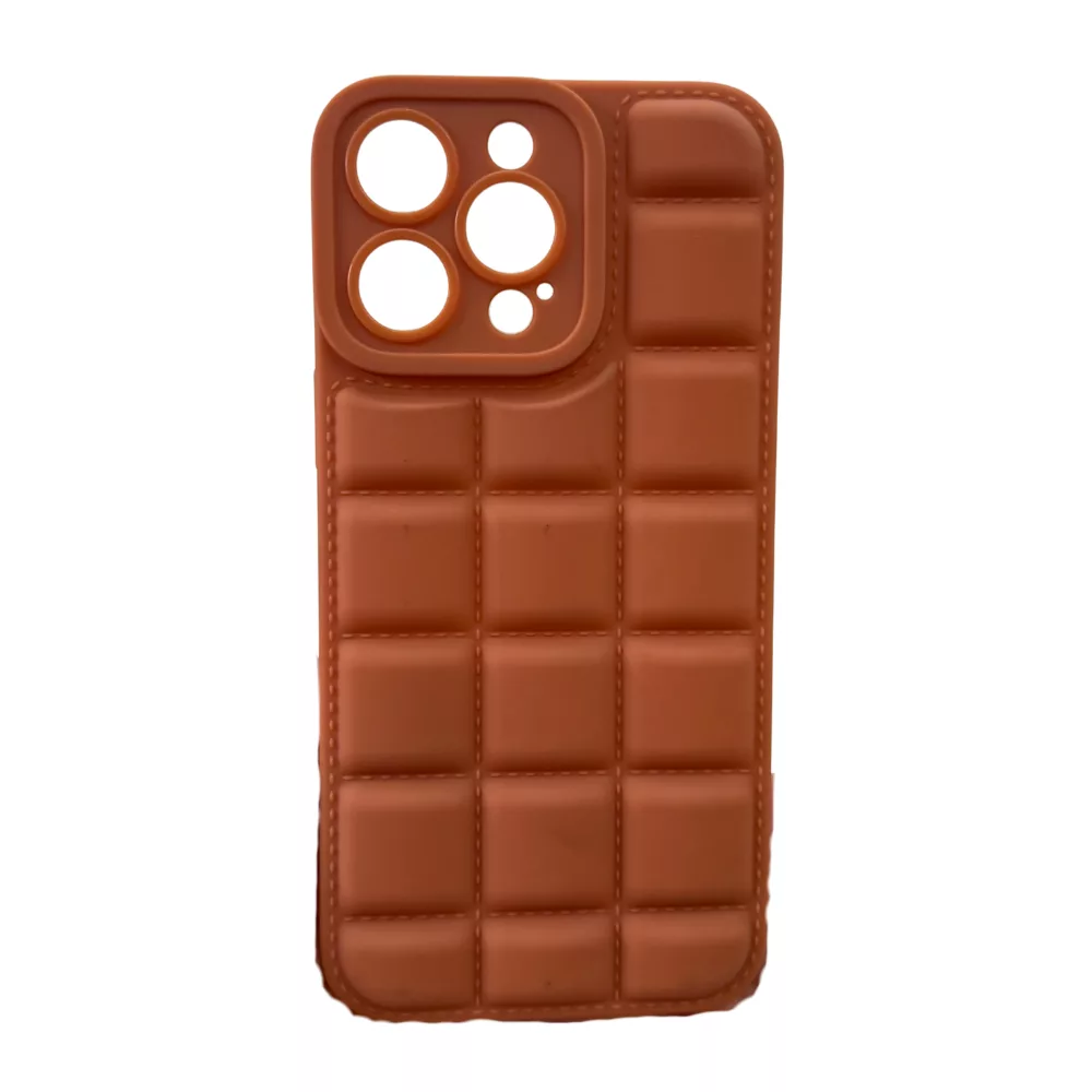 Funda Silicona Chocolate iPhone 14 Pro Max Marron