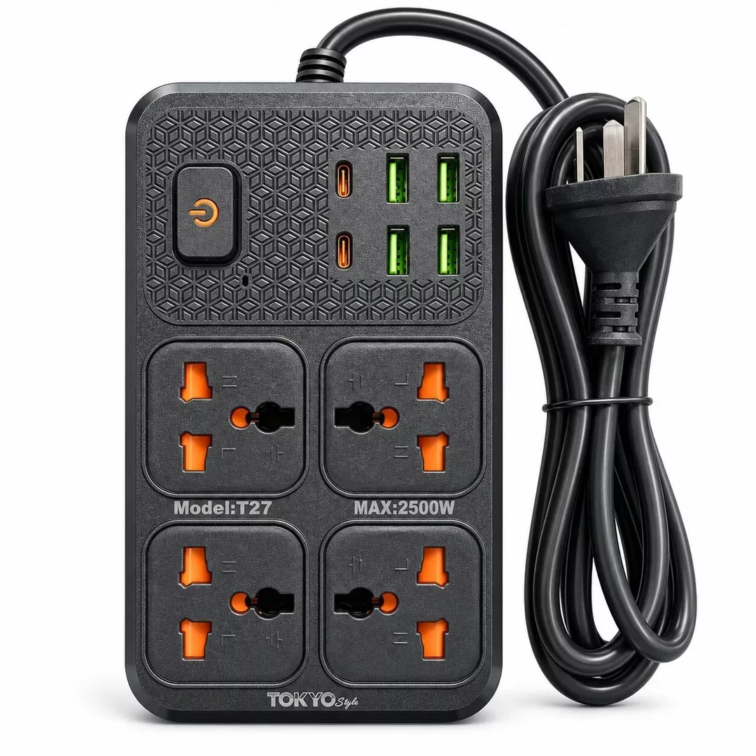 Zapatilla Alargue 4 Entradas + 4 Usb + 2 Tc 2500w T27 WQ