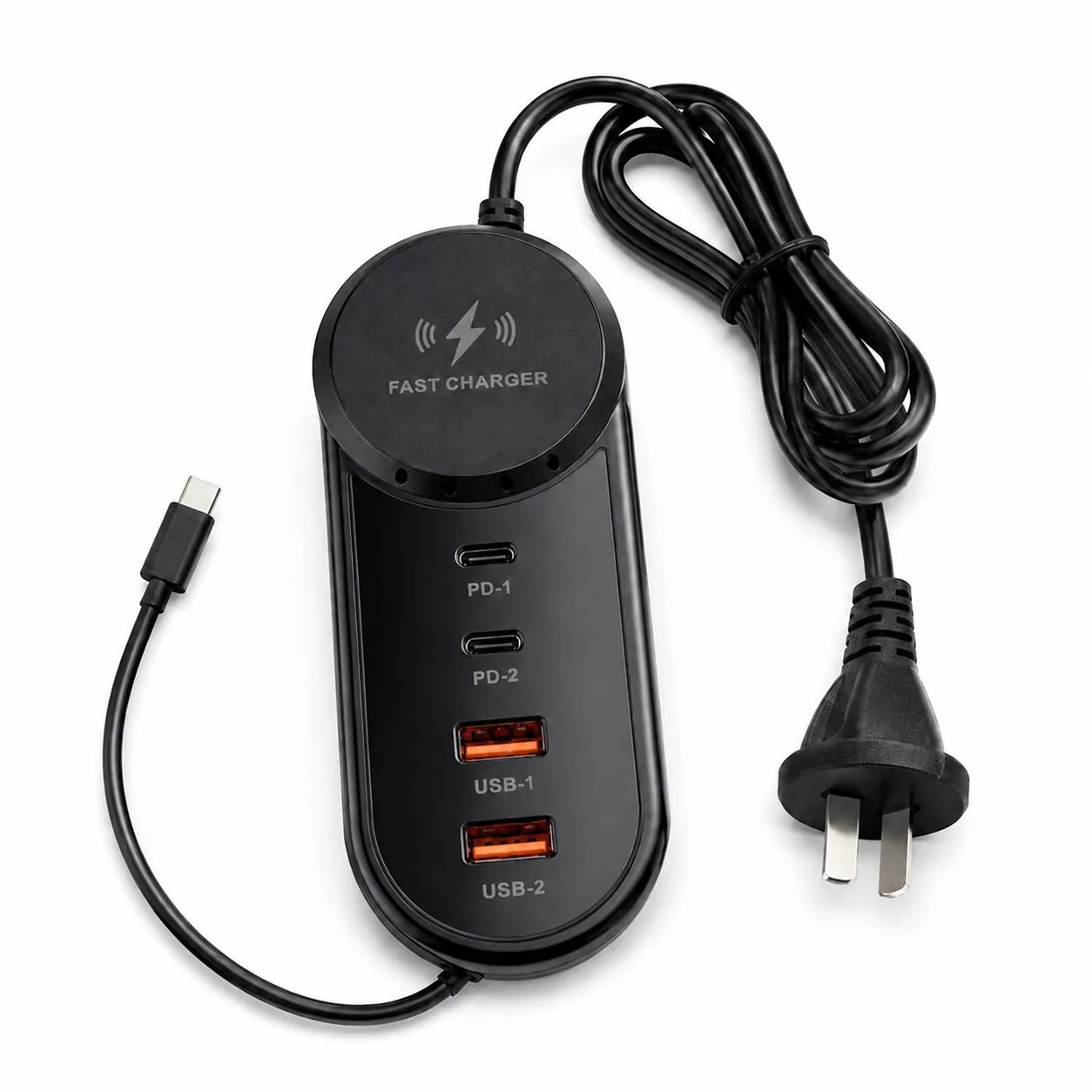 Cargador Multifunción Df-62 5.1a 2pd + 2usb Con Cable Type-c WR