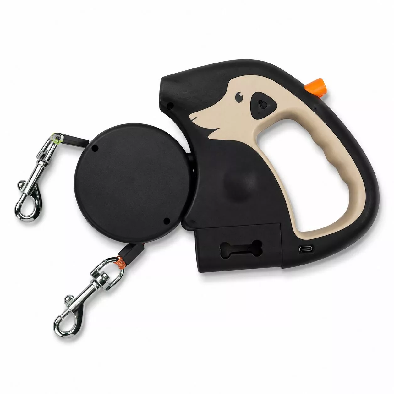 Correa Retractil Doble Para Perros C/Luz SJ-227 WQ