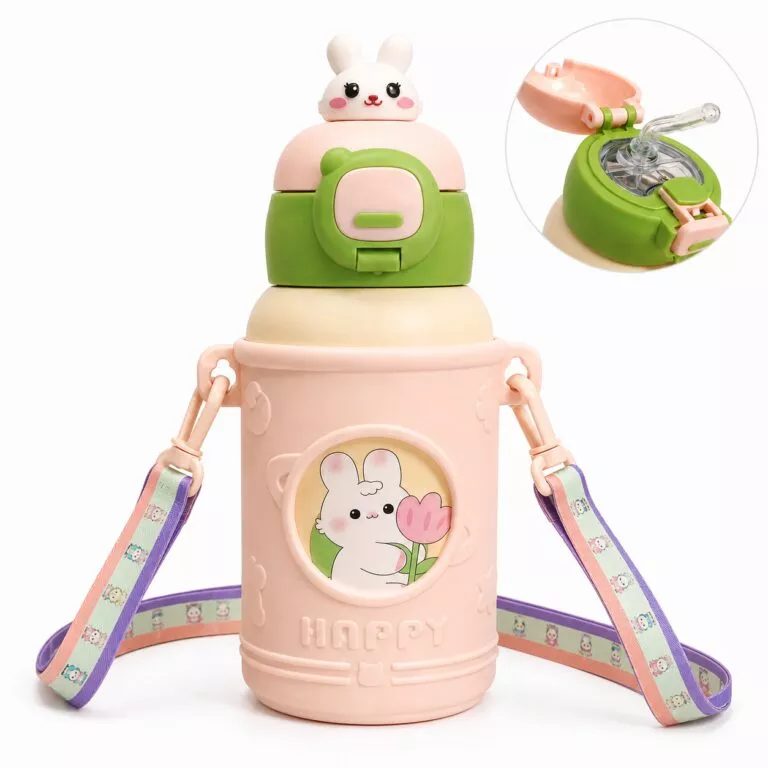 Botella Térmica Infantil Acero Inoxidable 500ml Con Sorbete Y Correa Osd-809a WR