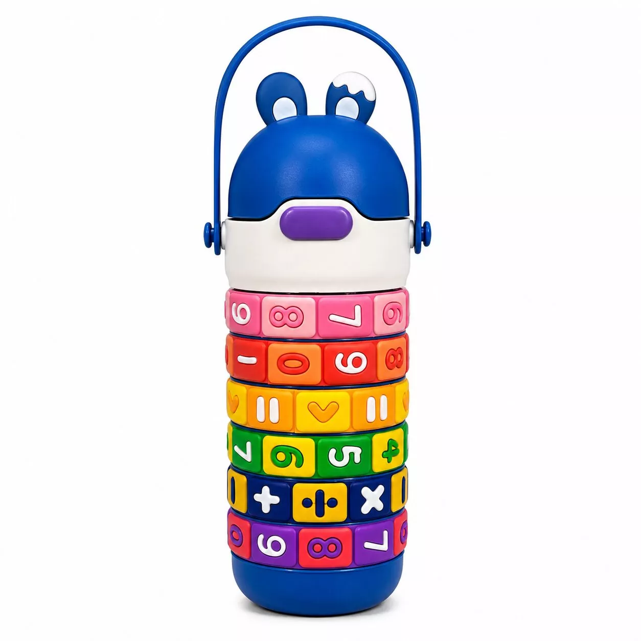 Botella Infantil Didáctica 430ml Con Sorbete Y Números Giratorios Oso-809 WR