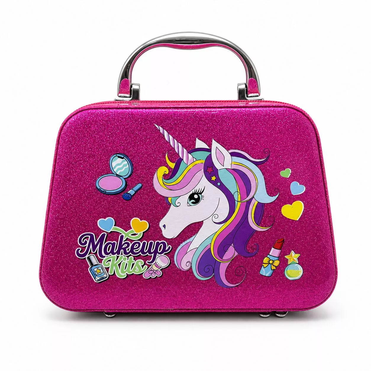 Set De Maquillaje Infantil En Valijita Unicornio Con Espejo Tb-302 WR