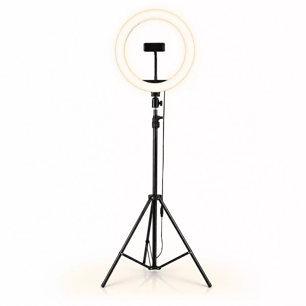Aro Flash Led Selfie 26cm 10 Pulg. Blanco Con Tripode M-465/0057 WR