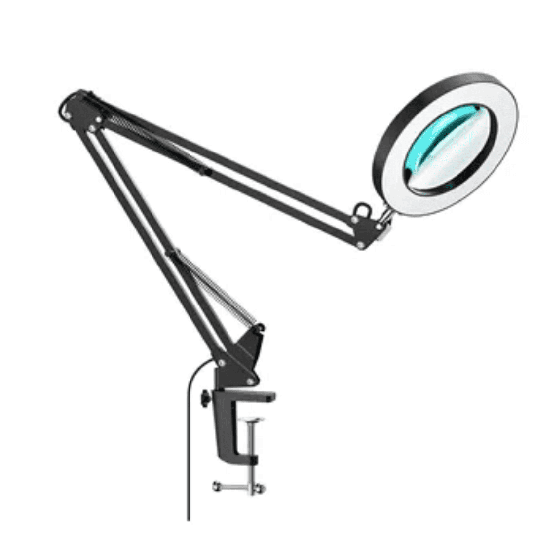 Lámpara Velador Escritorio Base Articulada C/lupa Led-83020/83043 WR