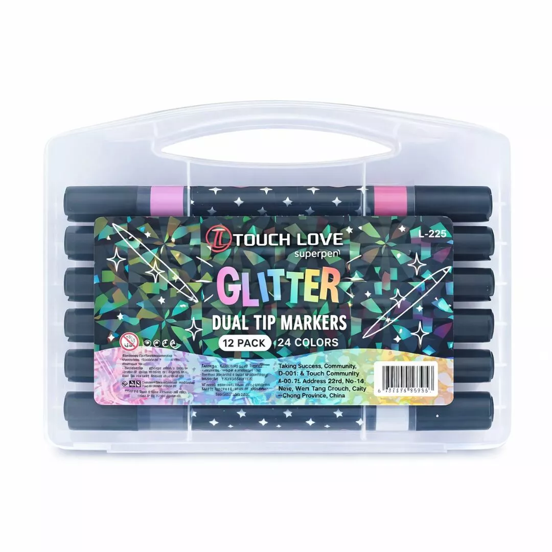 Marcadores Doble Punta Glitter X 12 Km-61281 WR