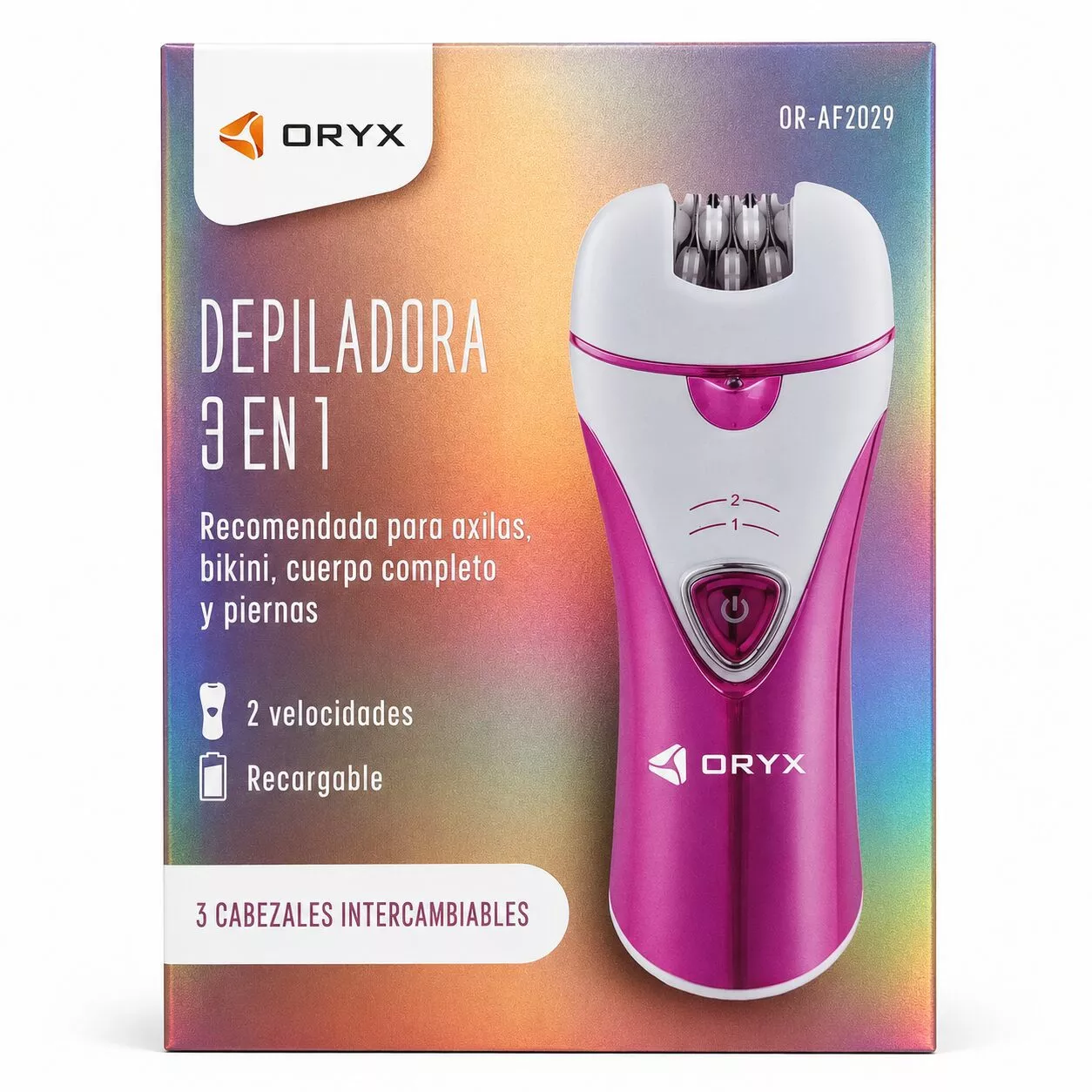 Maquina Depiladora Corporal Recargable 3 En 1 Or-af2029 WQ