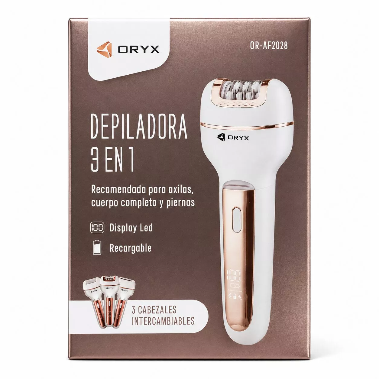 Maquina Depiladora Corporal Recargable 3 En 1 Or-af2028 WQ